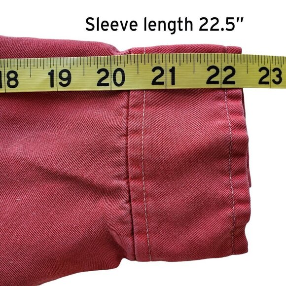 Sigrid Olsen Shacket Red Button Down 100% Tencel Lyocell Long Sleeve Shirt M - Picture 14 of 15